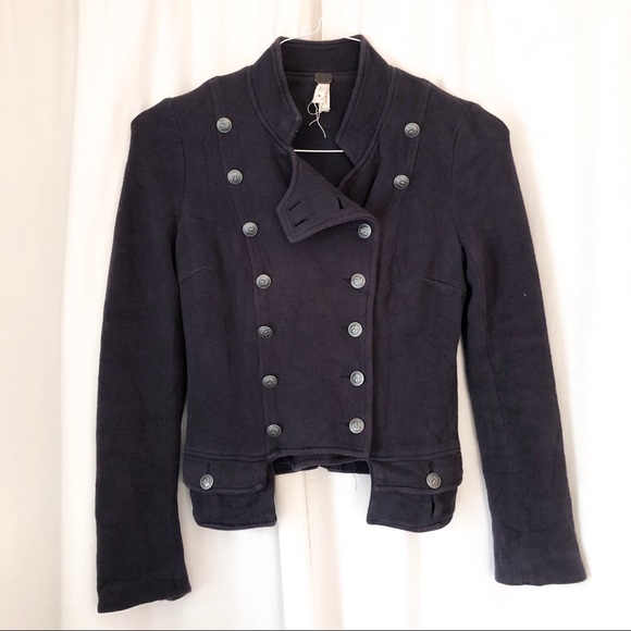 Free People Jackets & Blazers - Free People Navy Military Style Blazer Size 6